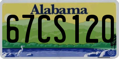 AL license plate 67CS120