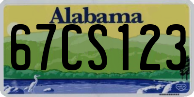 AL license plate 67CS123