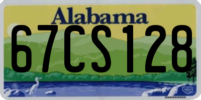 AL license plate 67CS128