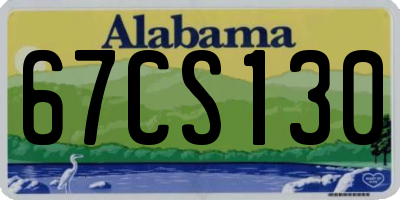 AL license plate 67CS130