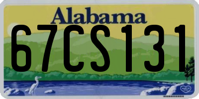 AL license plate 67CS131