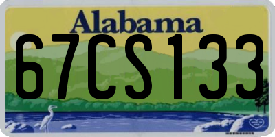 AL license plate 67CS133