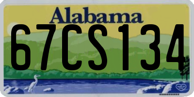 AL license plate 67CS134