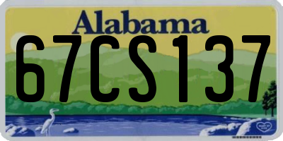 AL license plate 67CS137