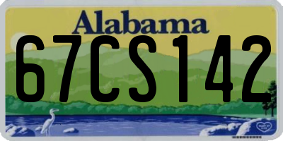 AL license plate 67CS142