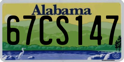 AL license plate 67CS147