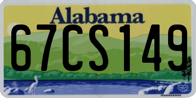 AL license plate 67CS149