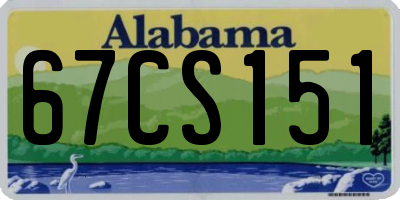 AL license plate 67CS151