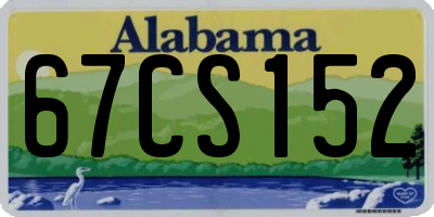 AL license plate 67CS152
