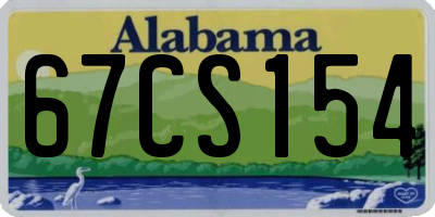 AL license plate 67CS154