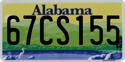 AL license plate 67CS155