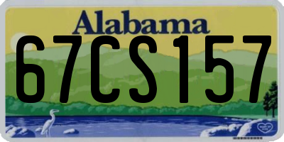 AL license plate 67CS157
