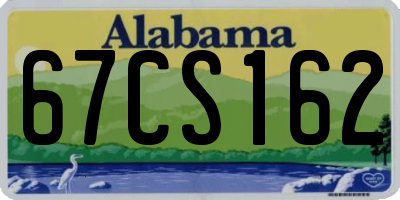 AL license plate 67CS162