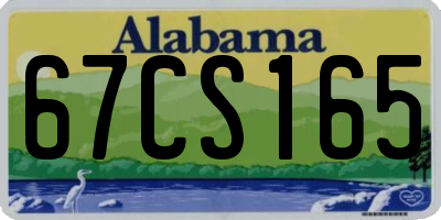 AL license plate 67CS165