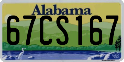 AL license plate 67CS167