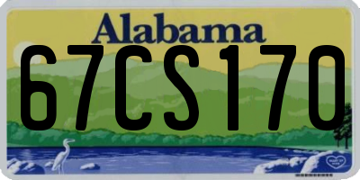 AL license plate 67CS170