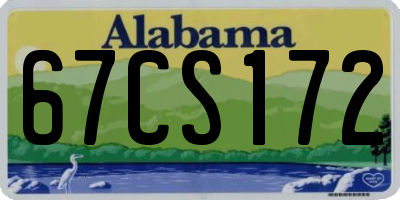 AL license plate 67CS172