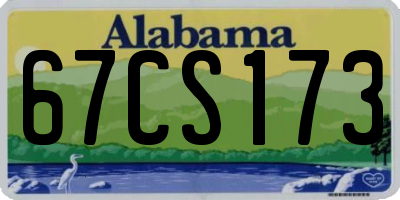 AL license plate 67CS173