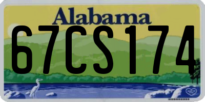 AL license plate 67CS174