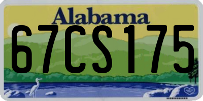 AL license plate 67CS175