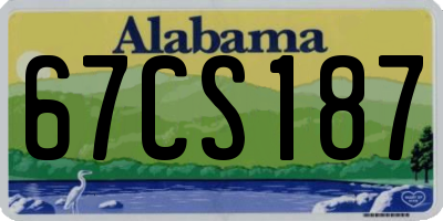AL license plate 67CS187