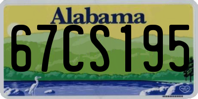 AL license plate 67CS195