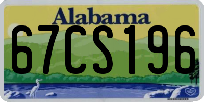 AL license plate 67CS196