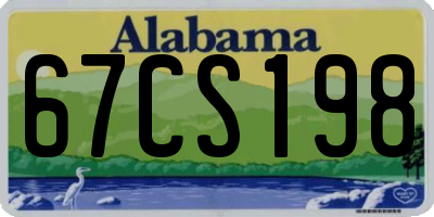 AL license plate 67CS198