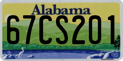 AL license plate 67CS201
