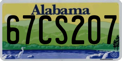 AL license plate 67CS207