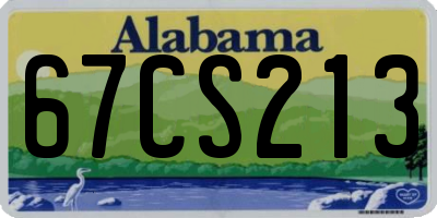 AL license plate 67CS213