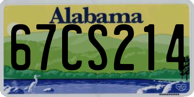 AL license plate 67CS214
