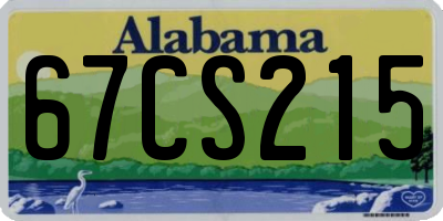 AL license plate 67CS215