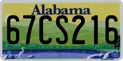 AL license plate 67CS216