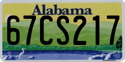 AL license plate 67CS217