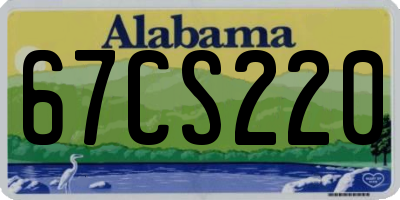 AL license plate 67CS220