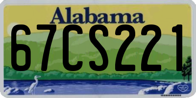 AL license plate 67CS221