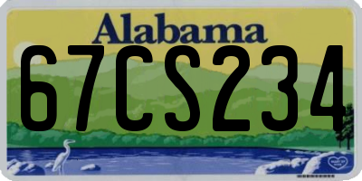 AL license plate 67CS234