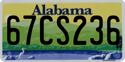 AL license plate 67CS236