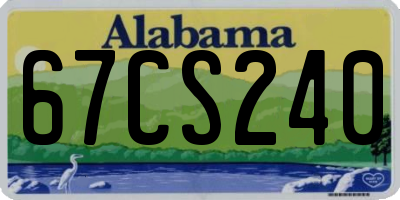 AL license plate 67CS240
