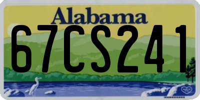 AL license plate 67CS241
