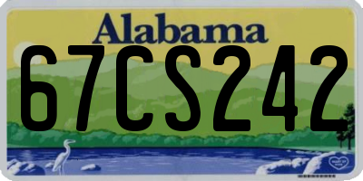 AL license plate 67CS242