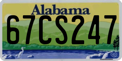 AL license plate 67CS247