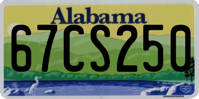 AL license plate 67CS250