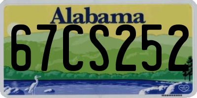 AL license plate 67CS252