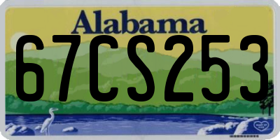 AL license plate 67CS253