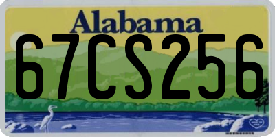 AL license plate 67CS256