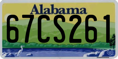 AL license plate 67CS261