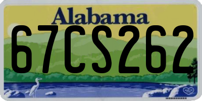 AL license plate 67CS262