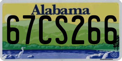 AL license plate 67CS266
